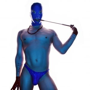 Sexy G-string Kant Look Blauw